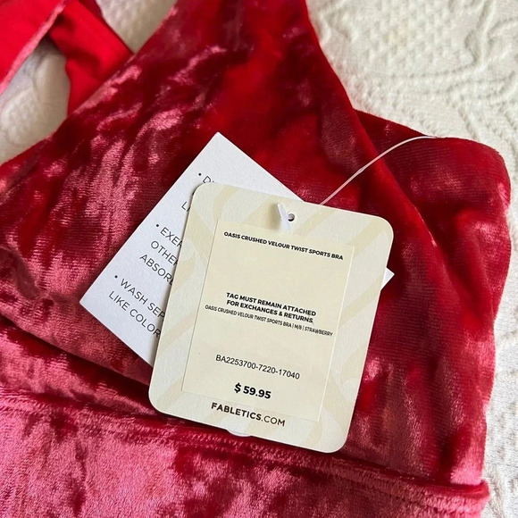 Fabletics Oasis Crushed Velour bra Size small - Picture 4 of 10